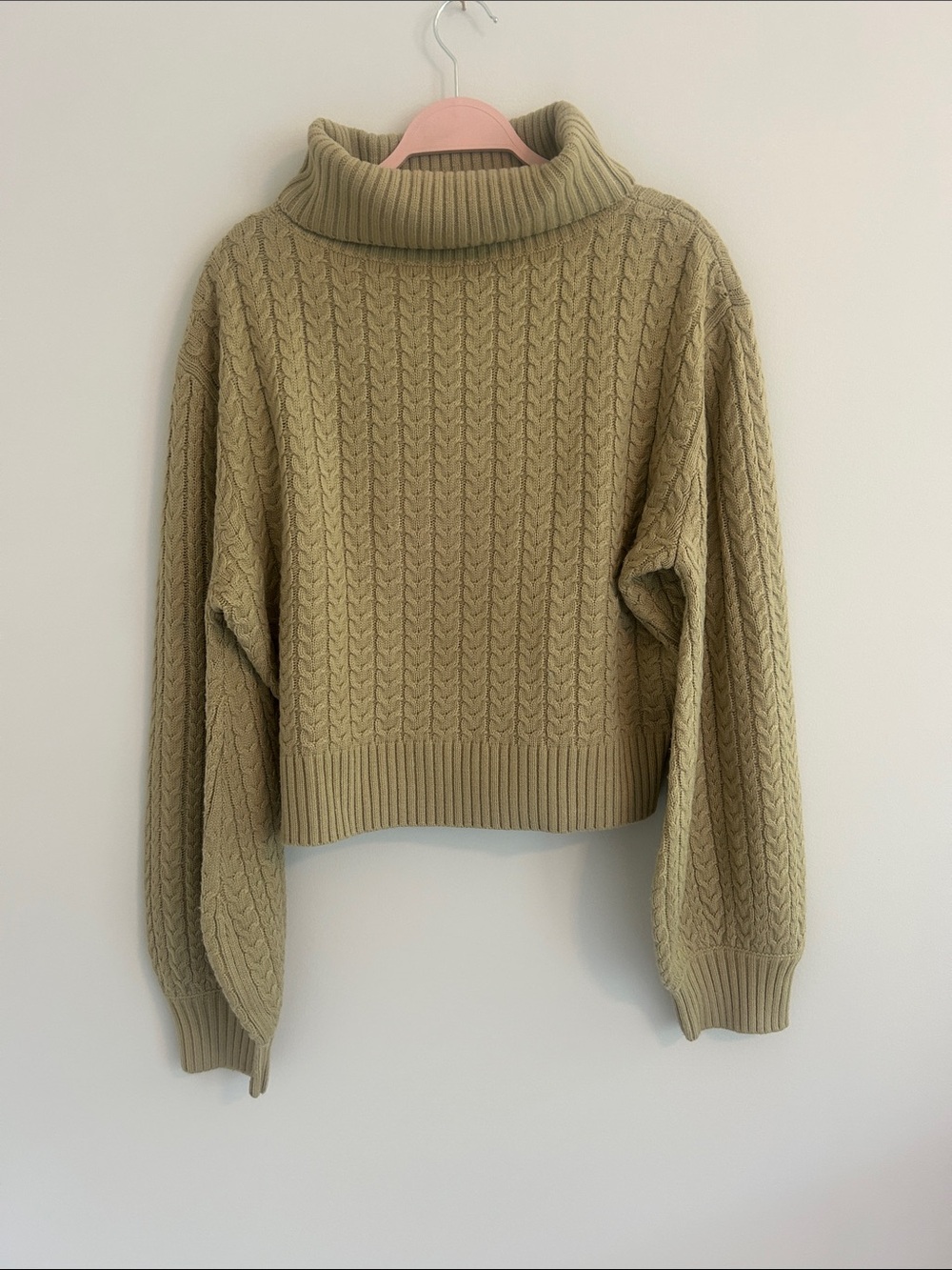 WeWoreWhat Cable-Knit Turtleneck Sweater Size L